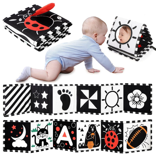 Black and White Baby Toys, High Contrast Newborn Toys 0-3 Months Brain Development