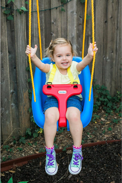 Little Tikes Snug 'n Secure Blue Swing with Adjustable Straps